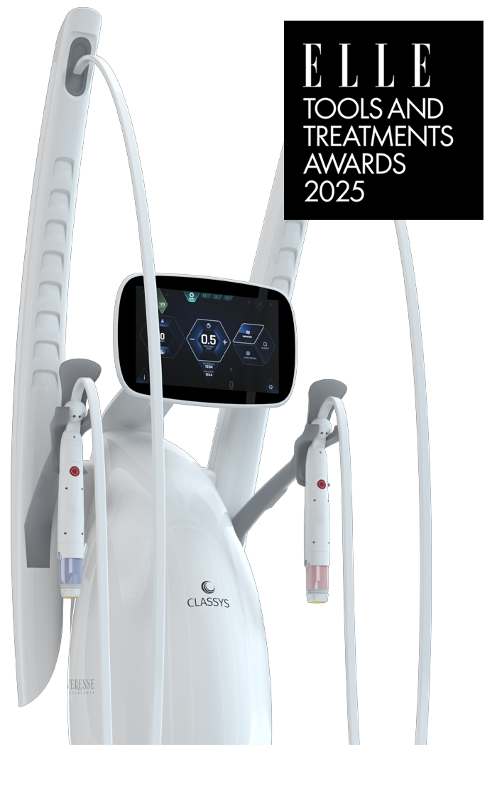Elle Tools and Treatments Awards badge 2025 with image of Everesse device Elle Tools and Treatments Awards badge 2025 with image of Everesse device