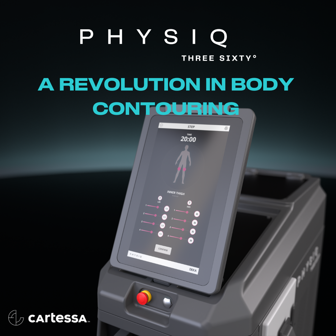 PHYSIQ Machine with logo and text - A revolution in body contouring