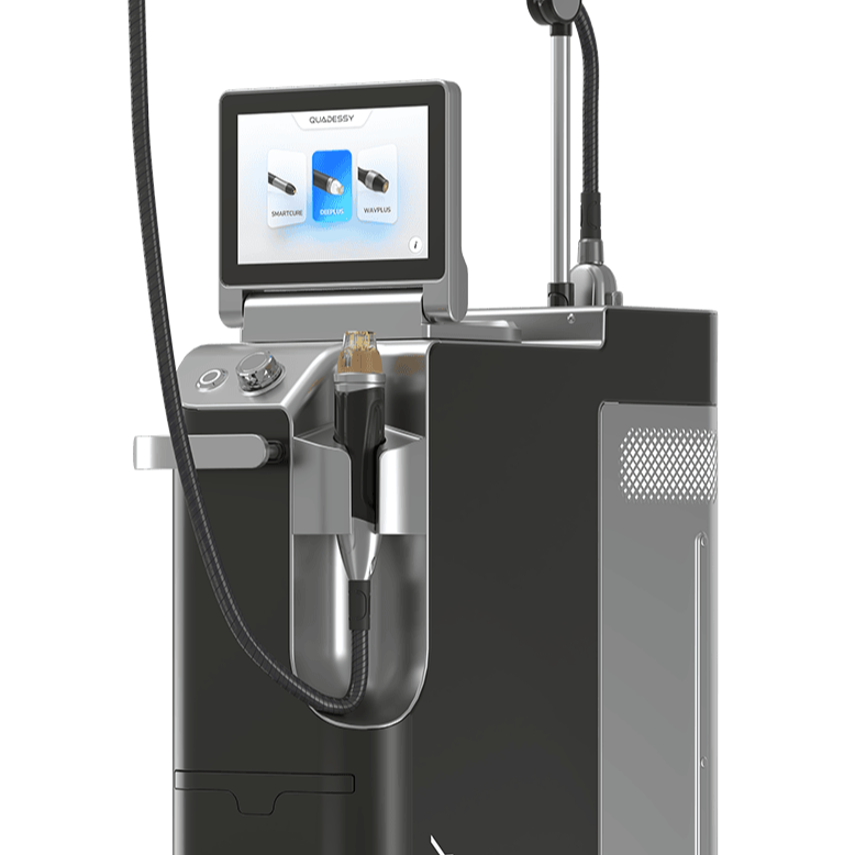 Quadessy top of device closeup