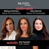 headshot of Kim Pezzetti, EVP, IGNITE; Melissa Peterson, Sr. PD Consultant; and Kelci Sharick, Sr. PD Consultant + Masterclass Coach 