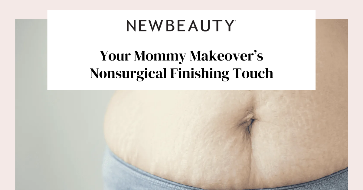 Women's stomach for mommy makeover treatment