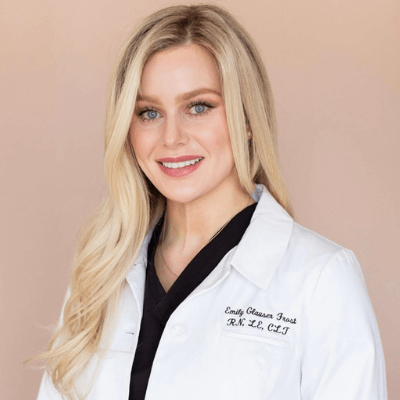 headshot of Emily Frost, RN, LE, CLT