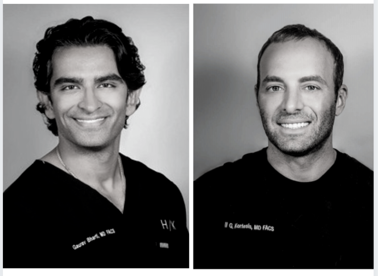 headshot of Dr. Bill Kortesis and Dr. Garauv Bharti