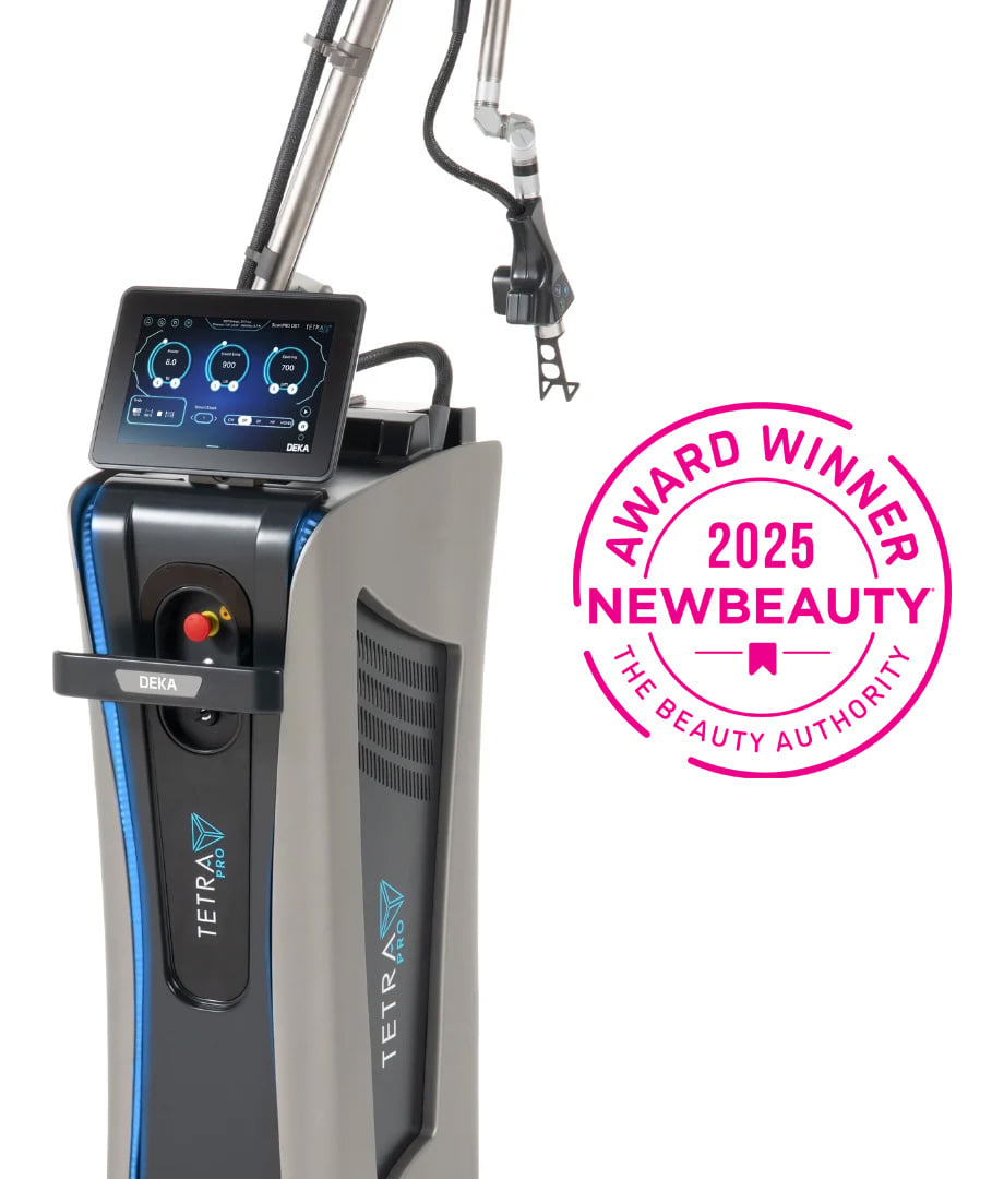 Tetra PRO machine with badge for 2024 New Beauty Award Winner